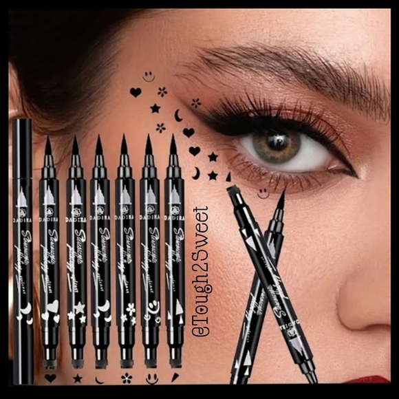 🆕*COMING SOON* 2 IN 1 STAMP & EYELINER 6 PC SET, WATERPROOF & SMUDGE PROOF - Picture 1 of 9